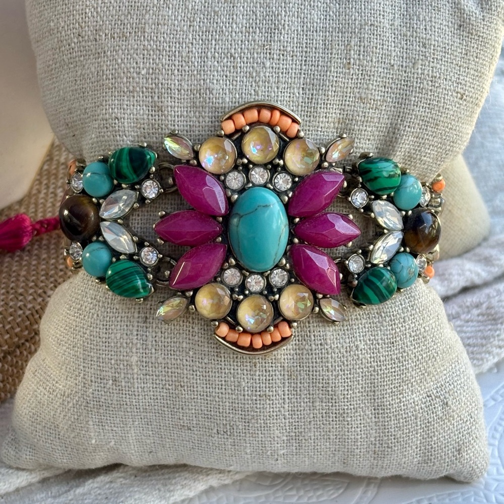 Chloe + Isabel Pink and Blue Statement Bracelet‎